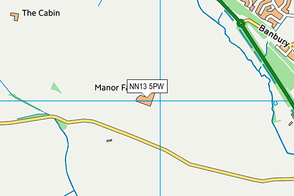 NN13 5PW map - OS VectorMap District (Ordnance Survey)