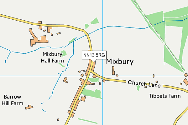 NN13 5RG map - OS VectorMap District (Ordnance Survey)