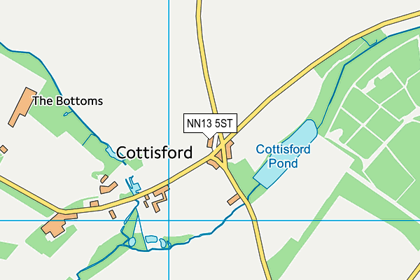 NN13 5ST map - OS VectorMap District (Ordnance Survey)