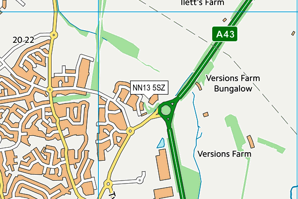 NN13 5SZ map - OS VectorMap District (Ordnance Survey) NN13 5SZ map - OS VectorMap District (Ordnance Survey)