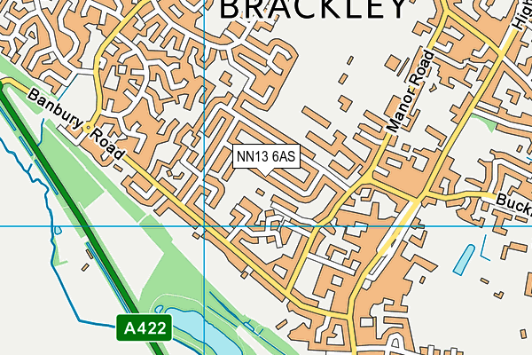 NN13 6AS map - OS VectorMap District (Ordnance Survey)