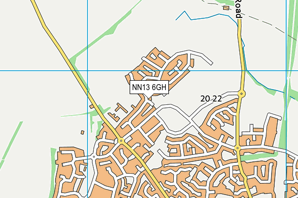 NN13 6GH map - OS VectorMap District (Ordnance Survey) NN13 6GH map - OS VectorMap District (Ordnance Survey)
