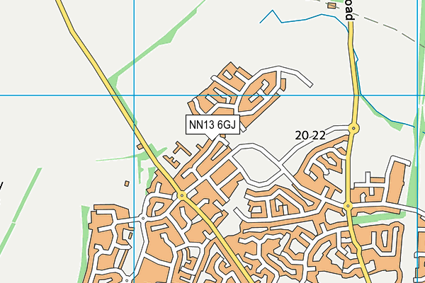 NN13 6GJ map - OS VectorMap District (Ordnance Survey) NN13 6GJ map - OS VectorMap District (Ordnance Survey)