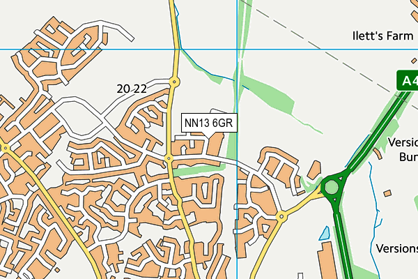 NN13 6GR map - OS VectorMap District (Ordnance Survey) NN13 6GR map - OS VectorMap District (Ordnance Survey)