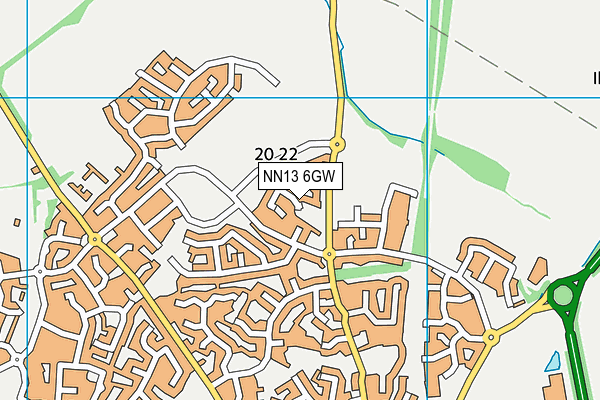 NN13 6GW map - OS VectorMap District (Ordnance Survey) NN13 6GW map - OS VectorMap District (Ordnance Survey)