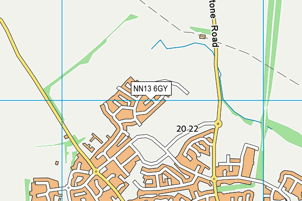 NN13 6GY map - OS VectorMap District (Ordnance Survey) NN13 6GY map - OS VectorMap District (Ordnance Survey)