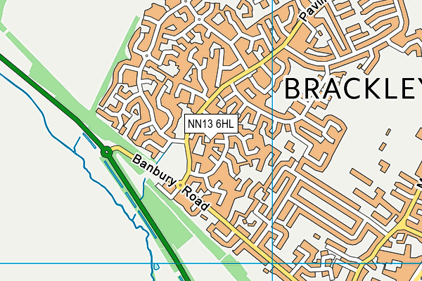 NN13 6HL map - OS VectorMap District (Ordnance Survey)