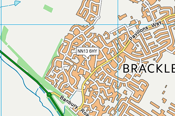 NN13 6HY map - OS VectorMap District (Ordnance Survey)