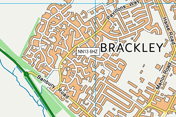 NN13 6HZ map - OS VectorMap District (Ordnance Survey)