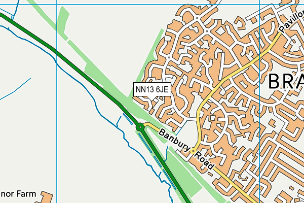 NN13 6JE map - OS VectorMap District (Ordnance Survey) NN13 6JE map - OS VectorMap District (Ordnance Survey)