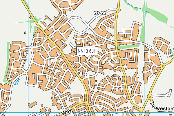 NN13 6JH map - OS VectorMap District (Ordnance Survey) NN13 6JH map - OS VectorMap District (Ordnance Survey)