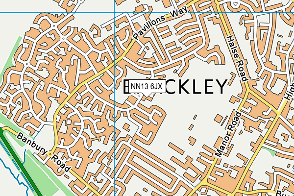 NN13 6JX map - OS VectorMap District (Ordnance Survey) NN13 6JX map - OS VectorMap District (Ordnance Survey)