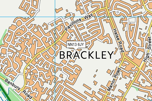NN13 6JY map - OS VectorMap District (Ordnance Survey) NN13 6JY map - OS VectorMap District (Ordnance Survey)
