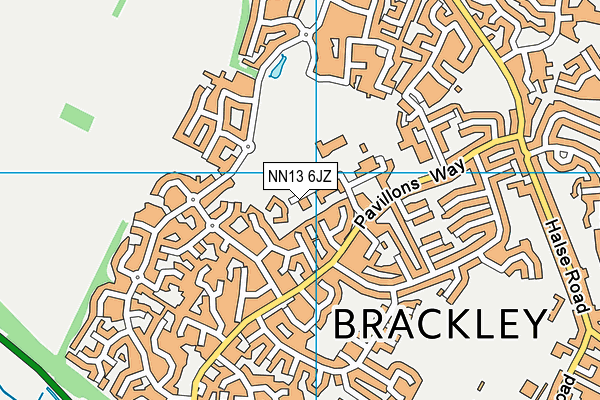 NN13 6JZ map - OS VectorMap District (Ordnance Survey) NN13 6JZ map - OS VectorMap District (Ordnance Survey)