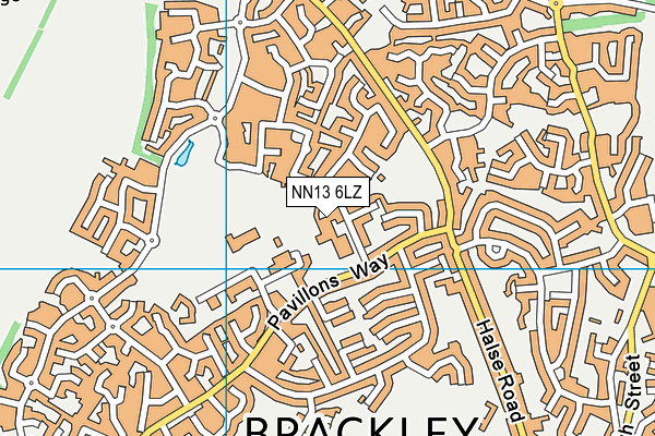 NN13 6LZ map - OS VectorMap District (Ordnance Survey)