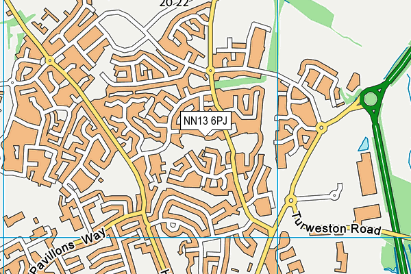 NN13 6PJ map - OS VectorMap District (Ordnance Survey) NN13 6PJ map - OS VectorMap District (Ordnance Survey)