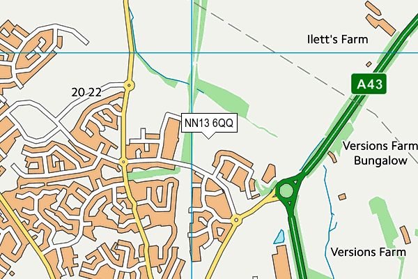NN13 6QQ map - OS VectorMap District (Ordnance Survey) NN13 6QQ map - OS VectorMap District (Ordnance Survey)