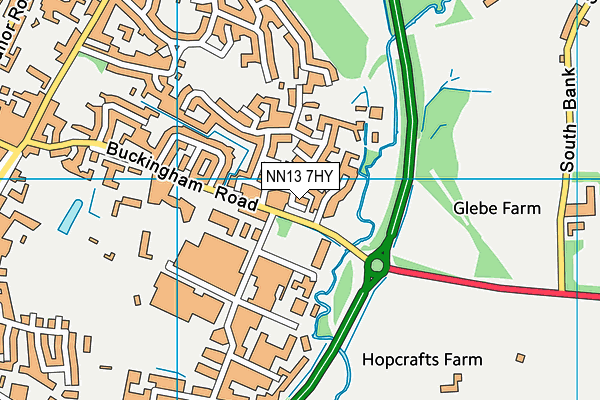 NN13 7HY map - OS VectorMap District (Ordnance Survey)