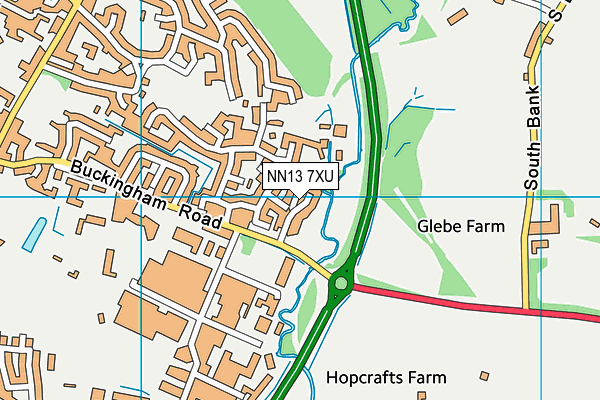 NN13 7XU map - OS VectorMap District (Ordnance Survey)