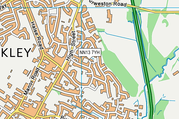 NN13 7YH map - OS VectorMap District (Ordnance Survey) NN13 7YH map - OS VectorMap District (Ordnance Survey)