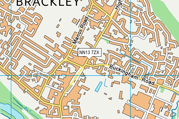 NN13 7ZX map - OS VectorMap District (Ordnance Survey) NN13 7ZX map - OS VectorMap District (Ordnance Survey)