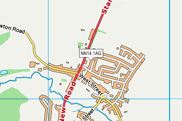 NN14 1AG map - OS VectorMap District (Ordnance Survey) NN14 1AG map - OS VectorMap District (Ordnance Survey)