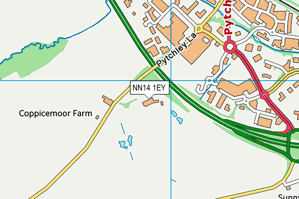 NN14 1EY map - OS VectorMap District (Ordnance Survey) NN14 1EY map - OS VectorMap District (Ordnance Survey)