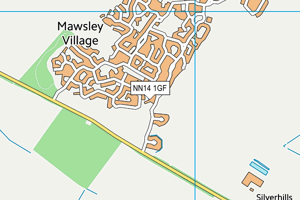NN14 1GF map - OS VectorMap District (Ordnance Survey) NN14 1GF map - OS VectorMap District (Ordnance Survey)