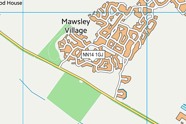 NN14 1GJ map - OS VectorMap District (Ordnance Survey) NN14 1GJ map - OS VectorMap District (Ordnance Survey)