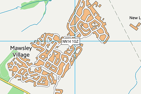 NN14 1GZ map - OS VectorMap District (Ordnance Survey)