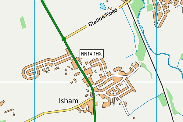 NN14 1HX map - OS VectorMap District (Ordnance Survey)