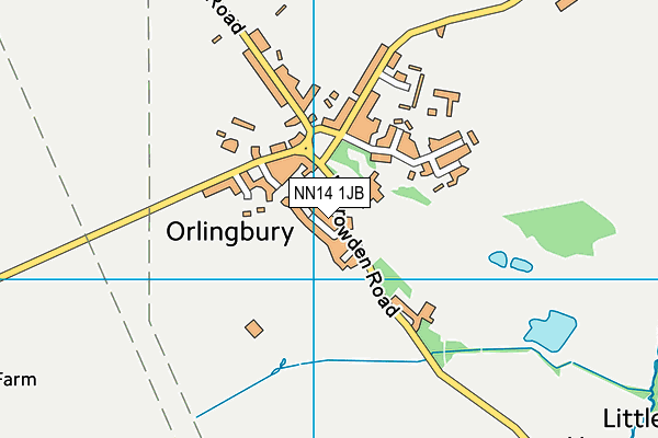 NN14 1JB map - OS VectorMap District (Ordnance Survey) NN14 1JB map - OS VectorMap District (Ordnance Survey)