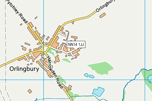 NN14 1JJ map - OS VectorMap District (Ordnance Survey)