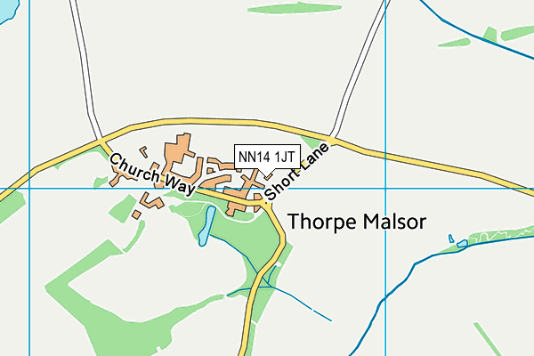 NN14 1JT map - OS VectorMap District (Ordnance Survey)
