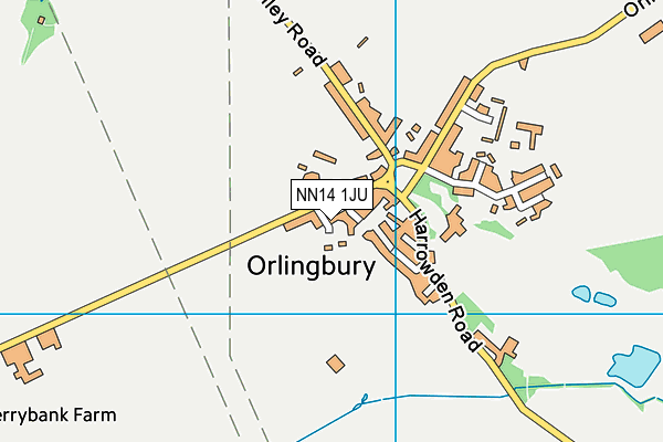 NN14 1JU map - OS VectorMap District (Ordnance Survey) NN14 1JU map - OS VectorMap District (Ordnance Survey)