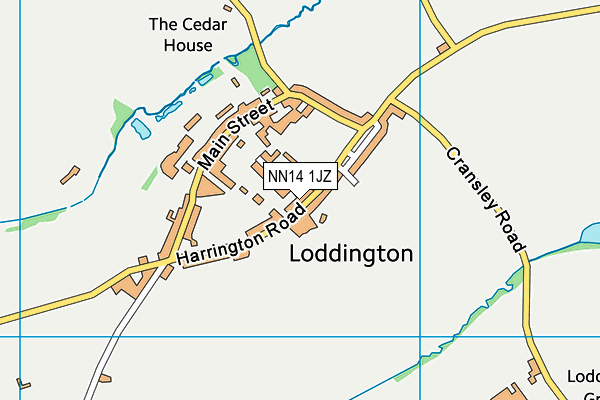 NN14 1JZ map - OS VectorMap District (Ordnance Survey)