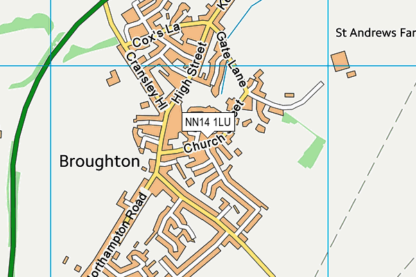 NN14 1LU map - OS VectorMap District (Ordnance Survey) NN14 1LU map - OS VectorMap District (Ordnance Survey)