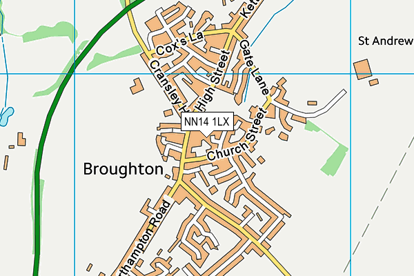NN14 1LX map - OS VectorMap District (Ordnance Survey) NN14 1LX map - OS VectorMap District (Ordnance Survey)