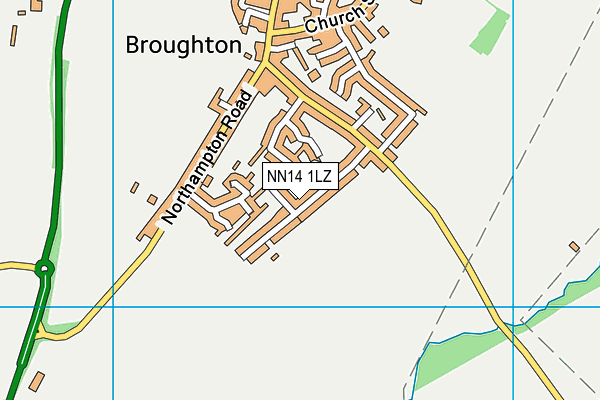 NN14 1LZ map - OS VectorMap District (Ordnance Survey) NN14 1LZ map - OS VectorMap District (Ordnance Survey)