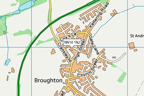 NN14 1NJ map - OS VectorMap District (Ordnance Survey) NN14 1NJ map - OS VectorMap District (Ordnance Survey)