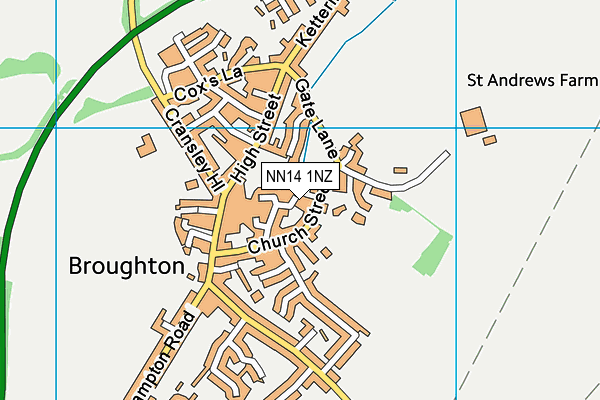 NN14 1NZ map - OS VectorMap District (Ordnance Survey) NN14 1NZ map - OS VectorMap District (Ordnance Survey)