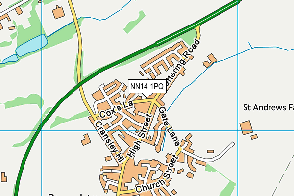 NN14 1PQ map - OS VectorMap District (Ordnance Survey) NN14 1PQ map - OS VectorMap District (Ordnance Survey)