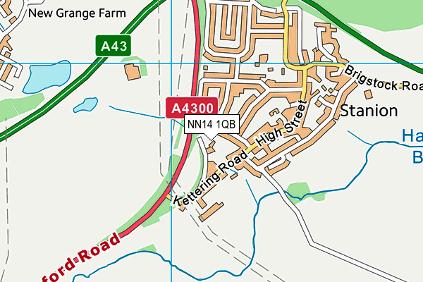 NN14 1QB map - OS VectorMap District (Ordnance Survey) NN14 1QB map - OS VectorMap District (Ordnance Survey)