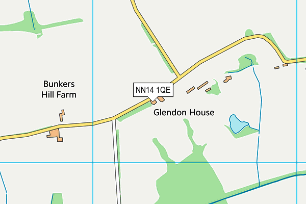 NN14 1QE map - OS VectorMap District (Ordnance Survey)