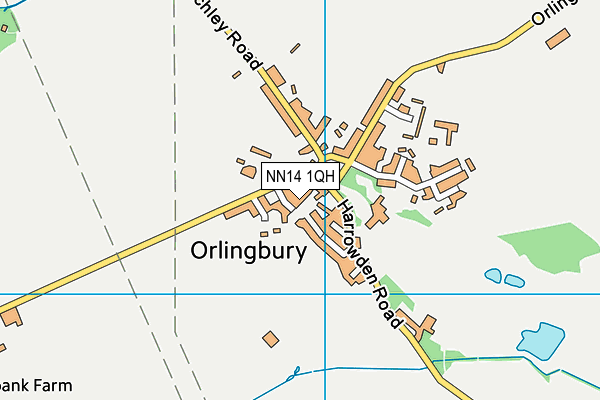 NN14 1QH map - OS VectorMap District (Ordnance Survey) NN14 1QH map - OS VectorMap District (Ordnance Survey)