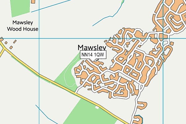 NN14 1QW map - OS VectorMap District (Ordnance Survey)