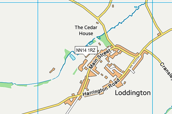 NN14 1RZ map - OS VectorMap District (Ordnance Survey)