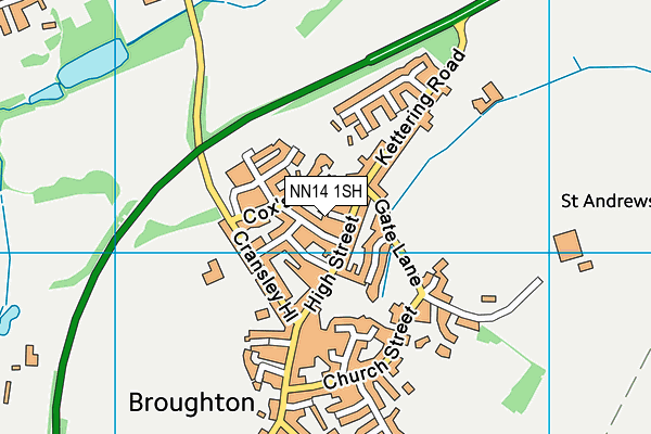 NN14 1SH map - OS VectorMap District (Ordnance Survey) NN14 1SH map - OS VectorMap District (Ordnance Survey)