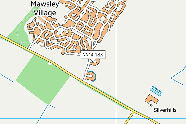 NN14 1SX map - OS VectorMap District (Ordnance Survey)