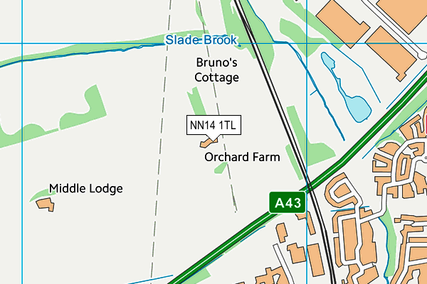 NN14 1TL map - OS VectorMap District (Ordnance Survey) NN14 1TL map - OS VectorMap District (Ordnance Survey)